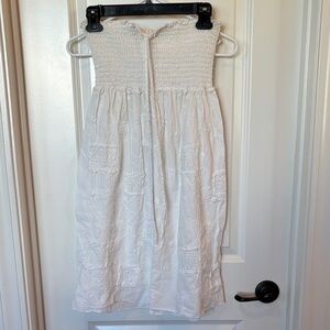 Absolutely White Strapless halter tie Dress